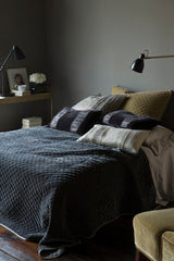 Silk Velvet Quilted King Coverlet in Fog from Bella Notte Linens