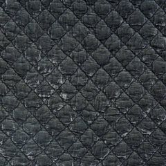 Queen Silk Velvet Quilted Coverlet in Fog from Bella Notte Linens