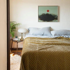 Silk Velvet Quilted Queen Coverlet in Honeycomb from Bella Notte Linens