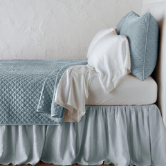 Silk Velvet Quilted Deluxe Sham in Cloud from Bella Notte Linens
