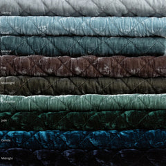 Silk Velvet Quilted Deluxe Sham in Cloud from Bella Notte Linens
