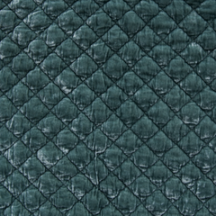 Deluxe Silk Velvet Quilted Sham in Eucalyptus from Bella Notte Linens