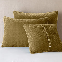 Silk Velvet Quilted Deluxe Sham in Honeycomb from Bella Notte Linens