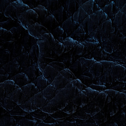 Silk Velvet Quilted Euro Sham - Midnight