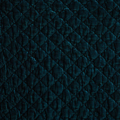 Silk Velvet Quilted Round Pillow from Bella Notte Linens in the color Cenote.