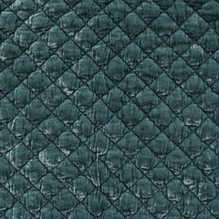 Silk Velvet Quilted Round Pillow from Bella Notte Linens in the color Eucalyptus.