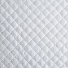 Silk Velvet Quilted Round Pillow from Bella Notte Linens in the color White.