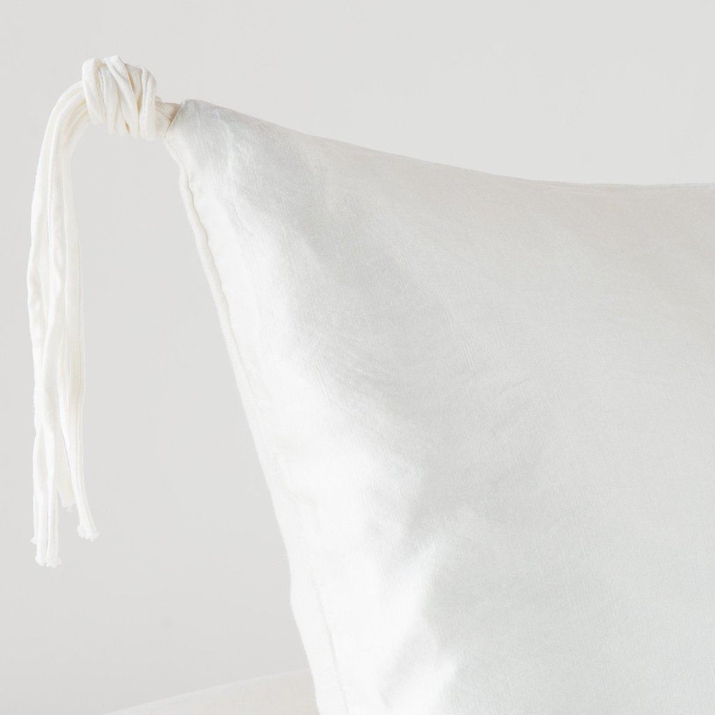 Taline Euro Sham in Winter White from Bella Notte Linens