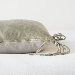 Taline 24x24 Pillow from Bella Notte Linens in the color Fog.
