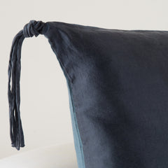 Taline Lumbar Pillow from Bella Notte Linens in the color Midnight.