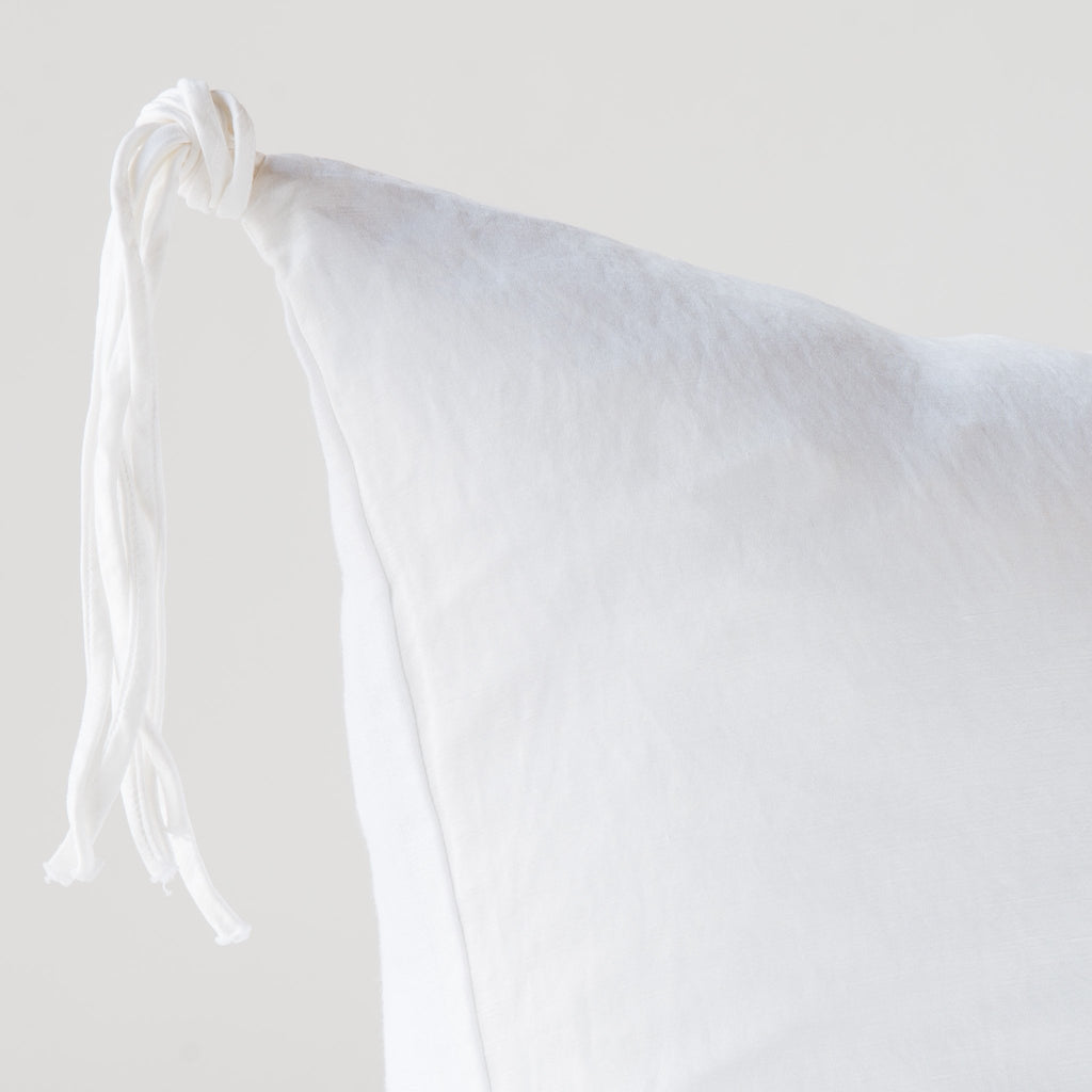 Taline Lumbar Pillow from Bella Notte Linens in the color White.