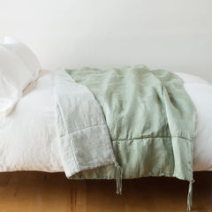 Taline Bed End from Bella Notte Linens in the color Eucalyptus.