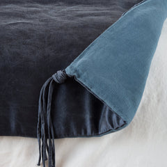 Taline Bed End from Bella Notte Linens in the color Midnight. 