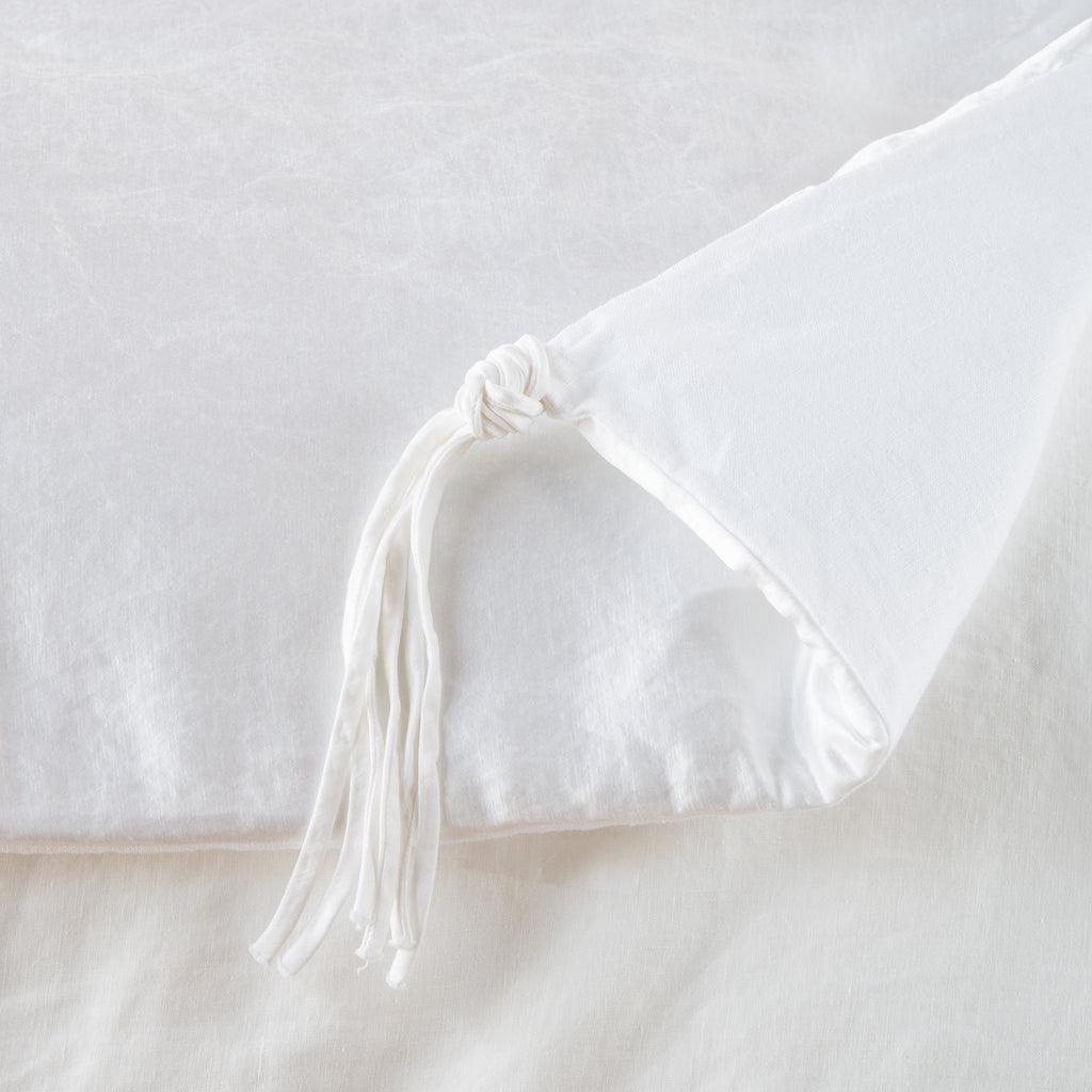Taline Bed End from Bella Notte Linens in the color White. 